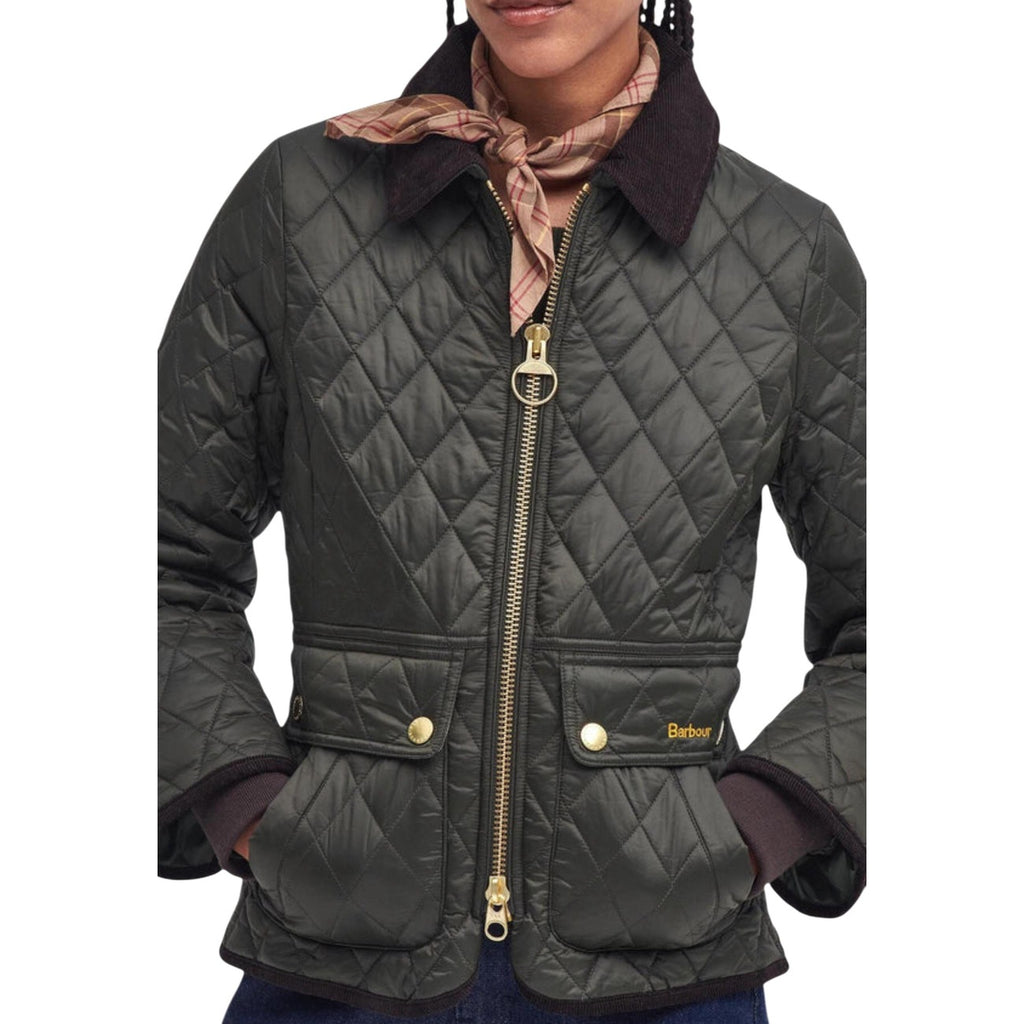 Barbour — Veste matelassée Fitted Beadnell verte femme — vue 5