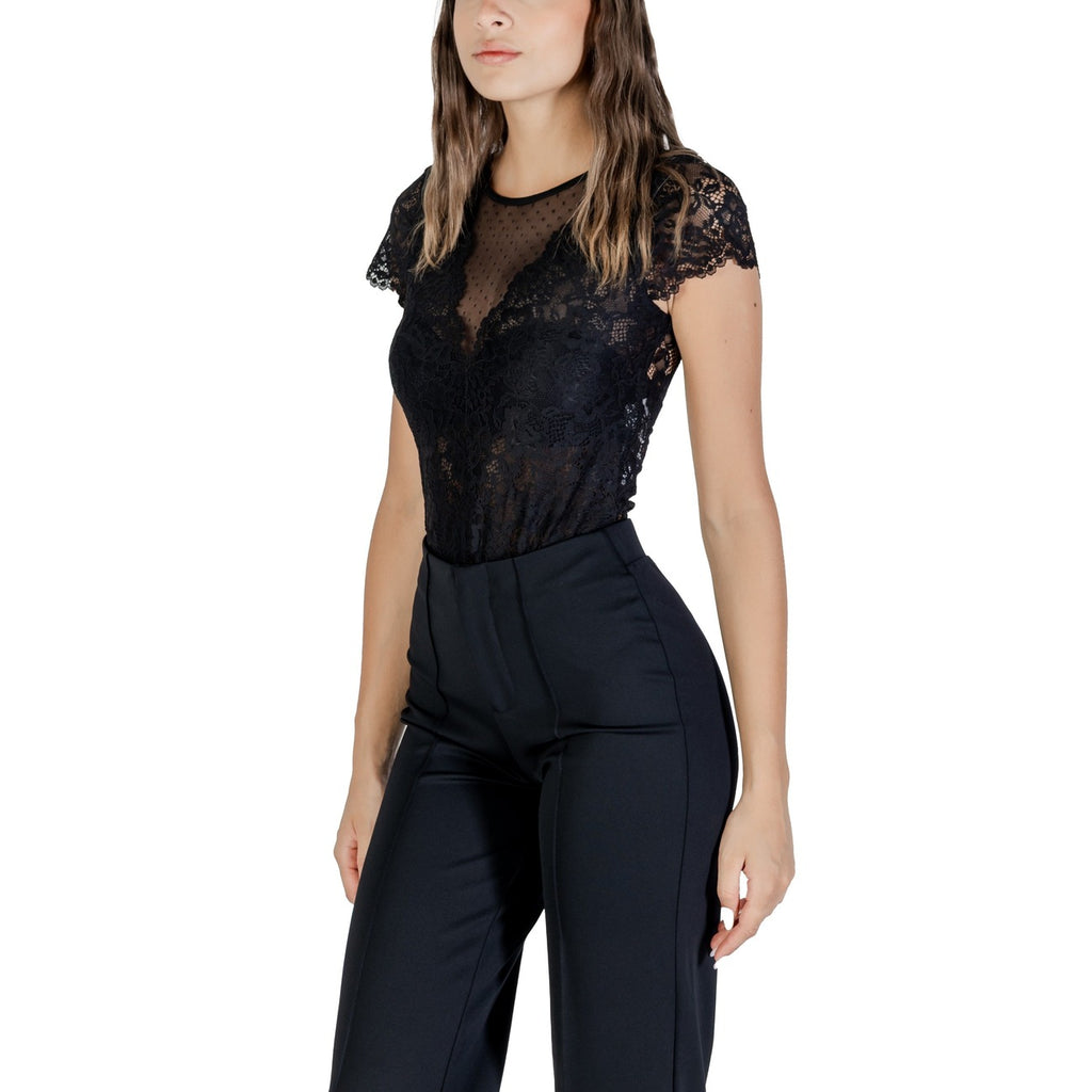 Morgan — DONAO women's black lace bodysuit — view 3