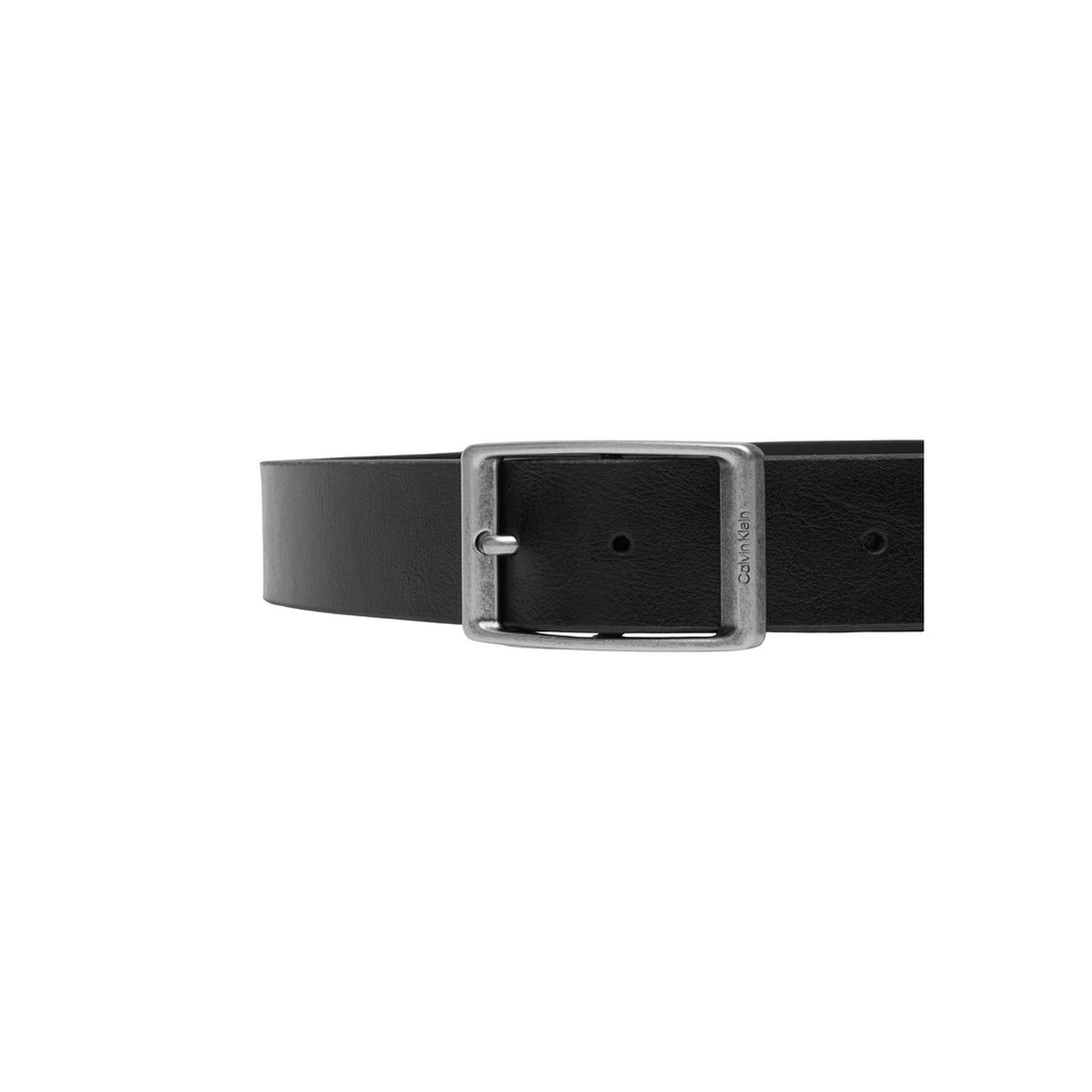 Calvin Klein — Men's Casual Round Buckle 35 mm Belt — view 4 — Black