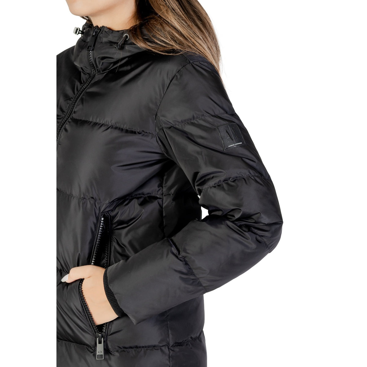 Armani Exchange — Doudoune longue XW000251 noire femme — vue 5