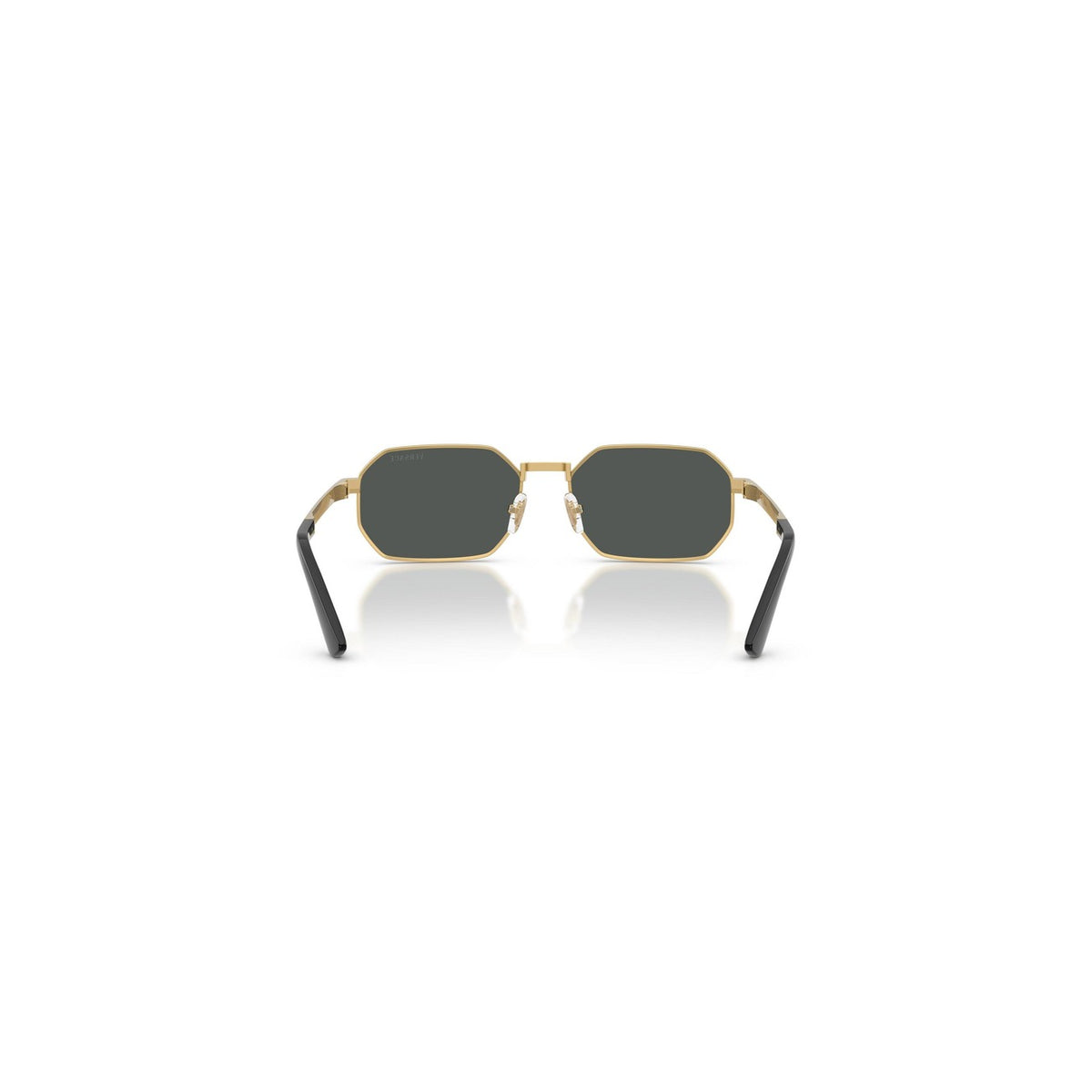 Versace — Lunettes de soleil rectangulaires en métal doré homme — vue 5
