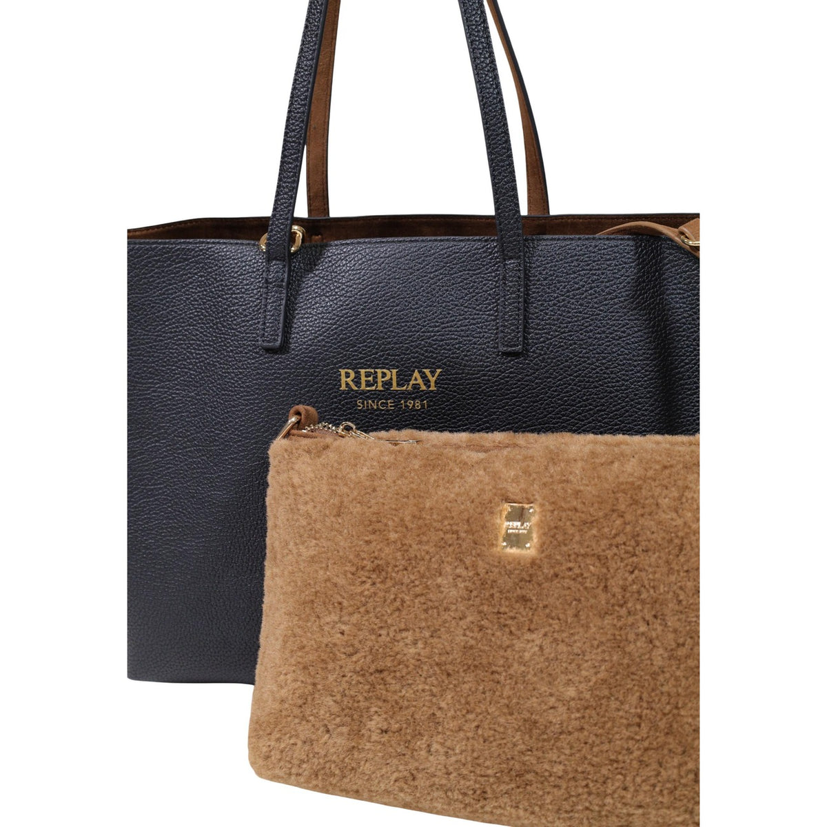 Replay — Zwarte fluwelen tas voor dames — afbeelding 3