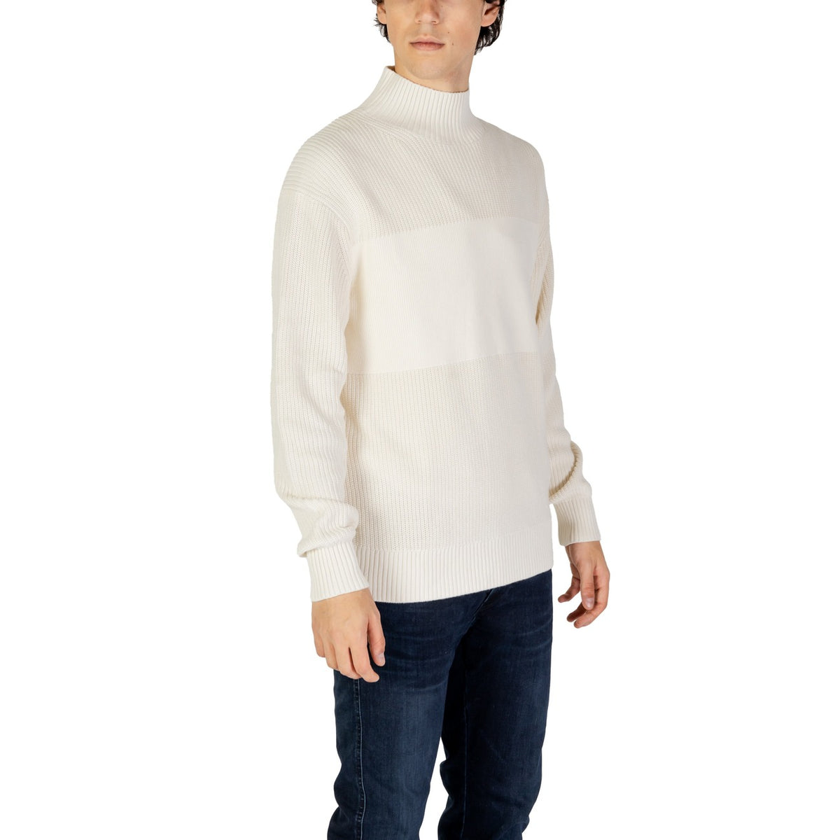 Calvin Klein Jeans — Pull J30J326204 blanc homme — vue 4