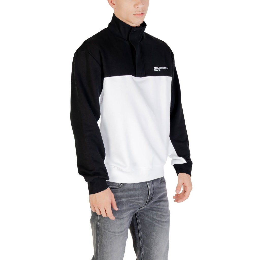 Karl Lagerfeld Jeans — Zwart bedrukt sweatshirt voor heren — afbeelding 3