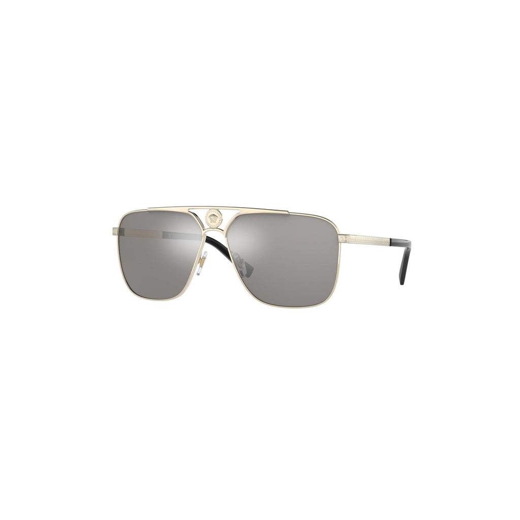 Versace — Men's gray rectangular acetate sunglasses — view 2