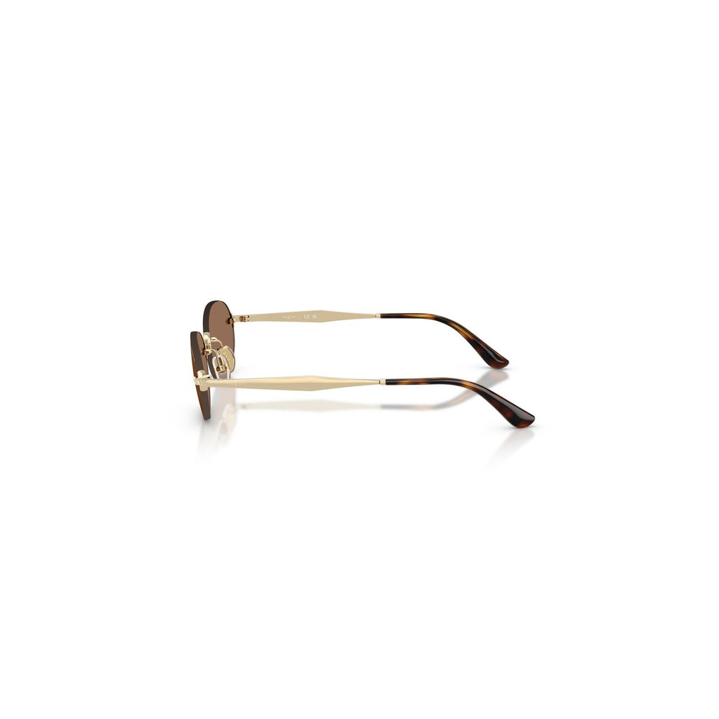 Vogue Eyewear — Ronde zonnebril van goudkleurig metaal voor dames — afbeelding 3