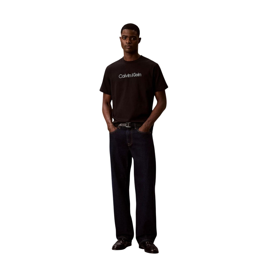 Calvin Klein Jeans — Men’s black printed t-shirt — view 5
