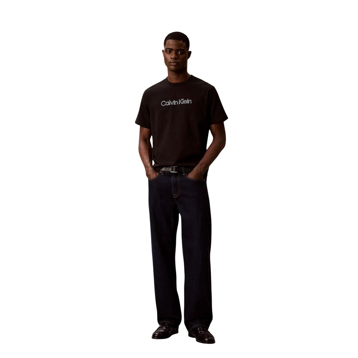 Calvin Klein Jeans — Men’s black printed t-shirt — view 5