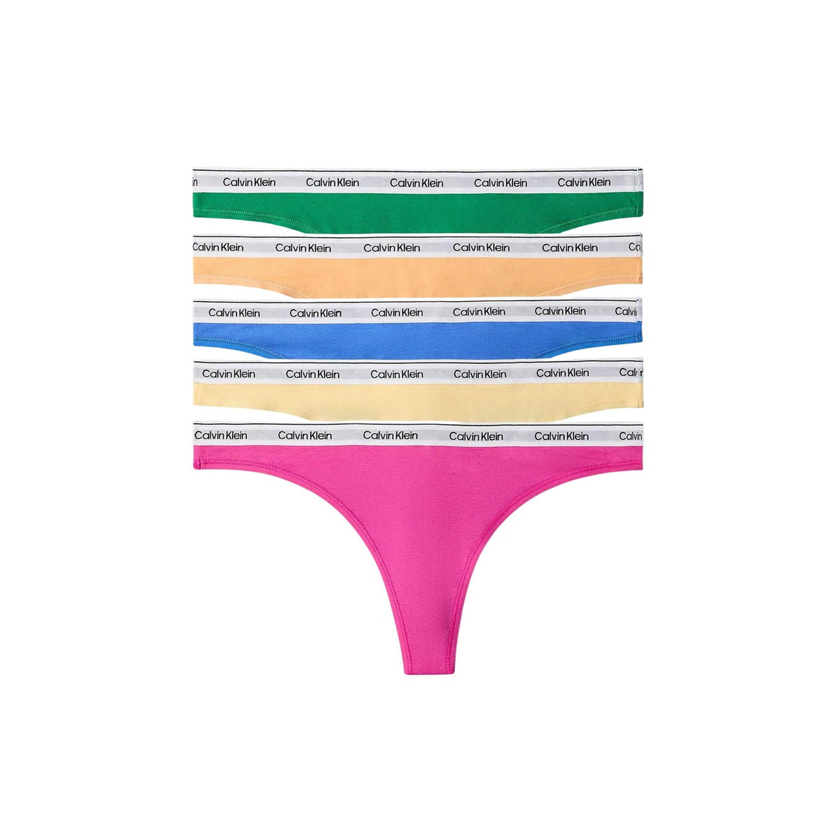 Calvin Klein Underwear — Pack of 5 women's green thongs