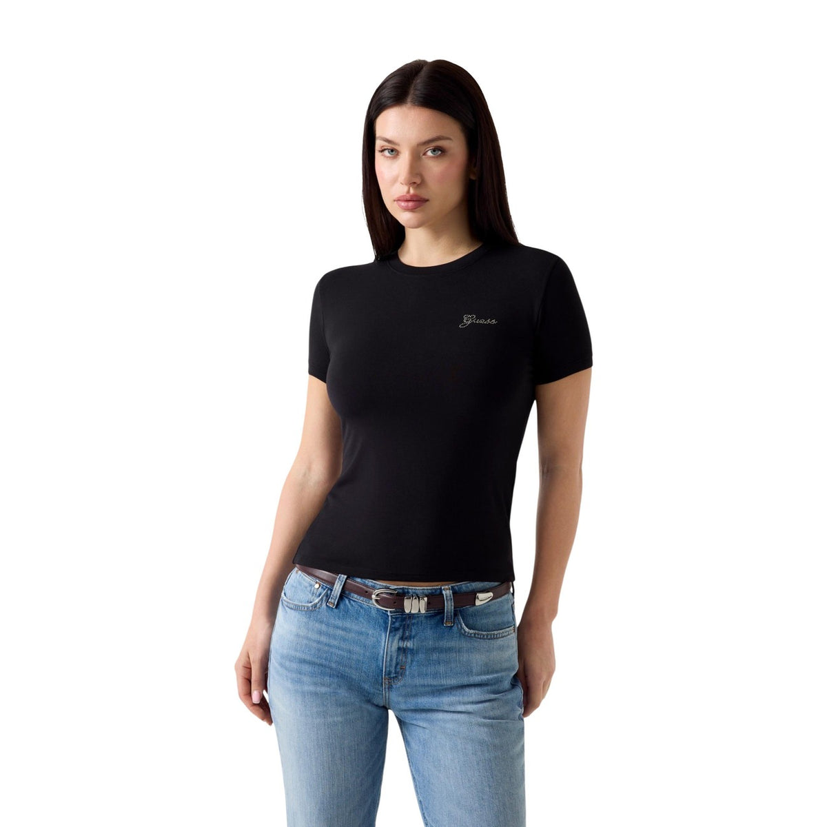 Guess — T-shirt New Ss Cn Mini Logo femme — vue 7