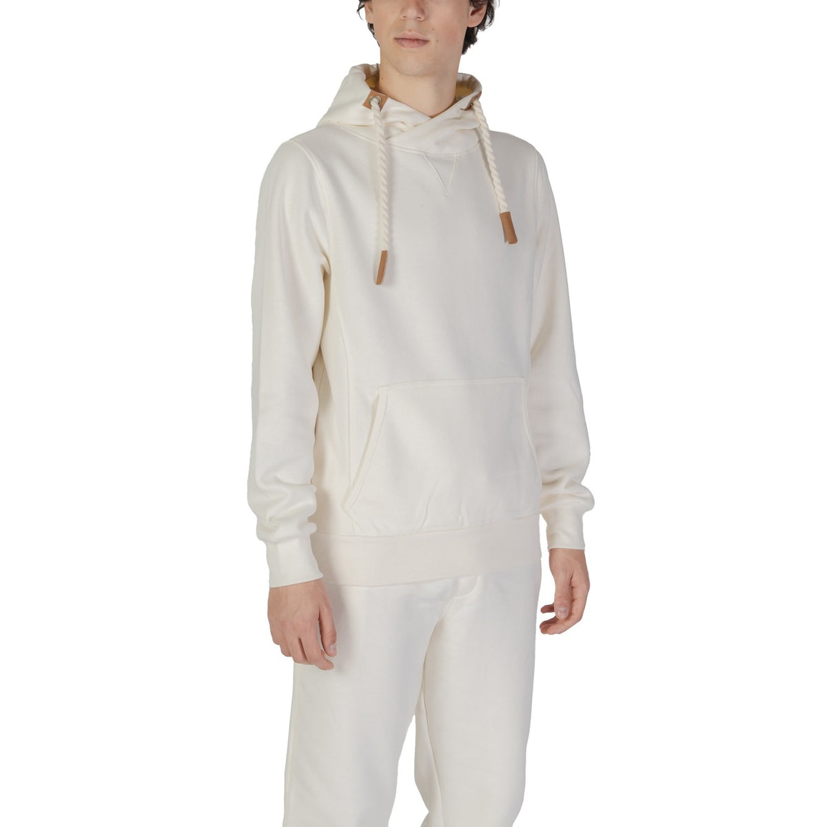 Hydra Clothing — Weißer Kapuzenpullover für Herren — Ansicht 3