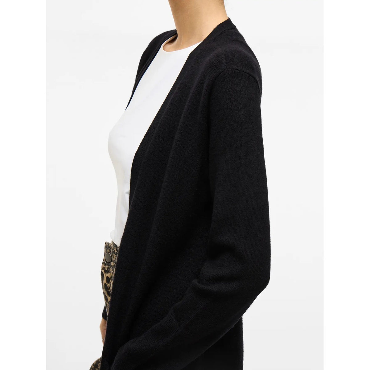 Vila — Cardigan long noir femme — vue 3