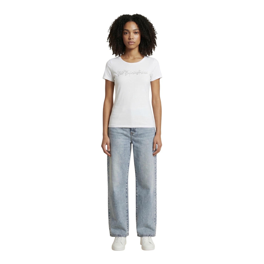 EA7 — T-shirt blanc femme — 7W000978 AF10373 — vue 3