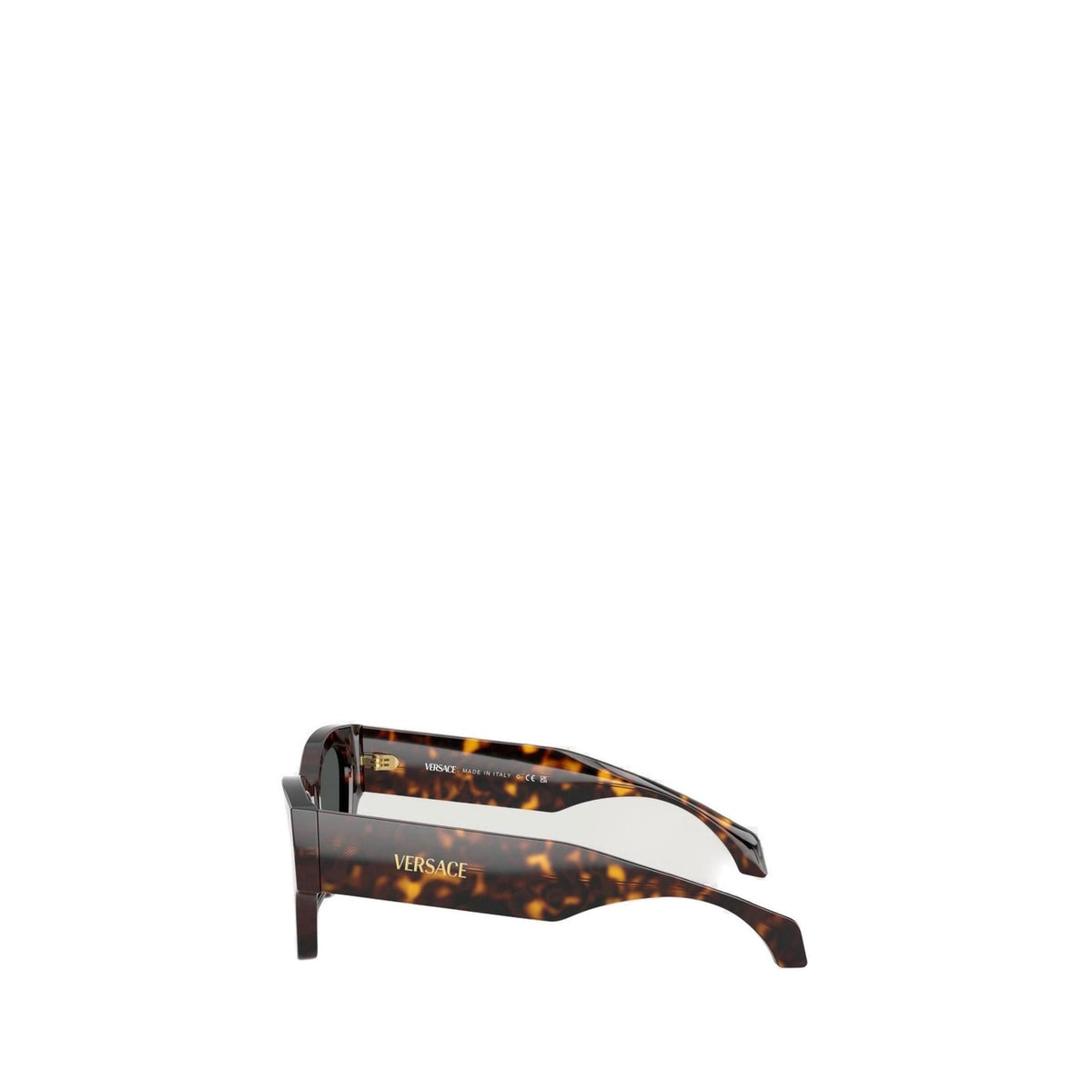Versace — Lunettes de soleil carrées en acétate marron femme — vue 4