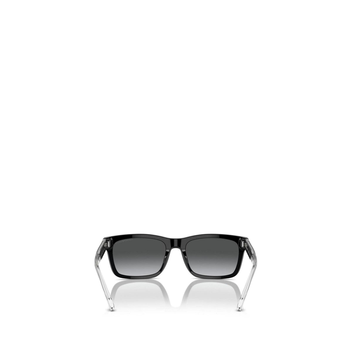 Emporio Armani — Rechthoekige zonnebril voor heren van zwart acetaat 57 mm — afbeelding 2