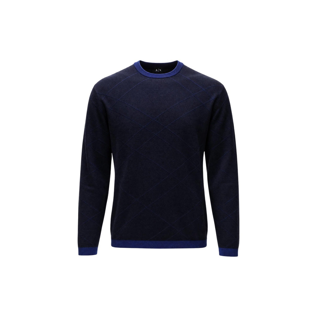 Armani Exchange — Weißer Rundhalspullover für Herren — Ansicht 2
