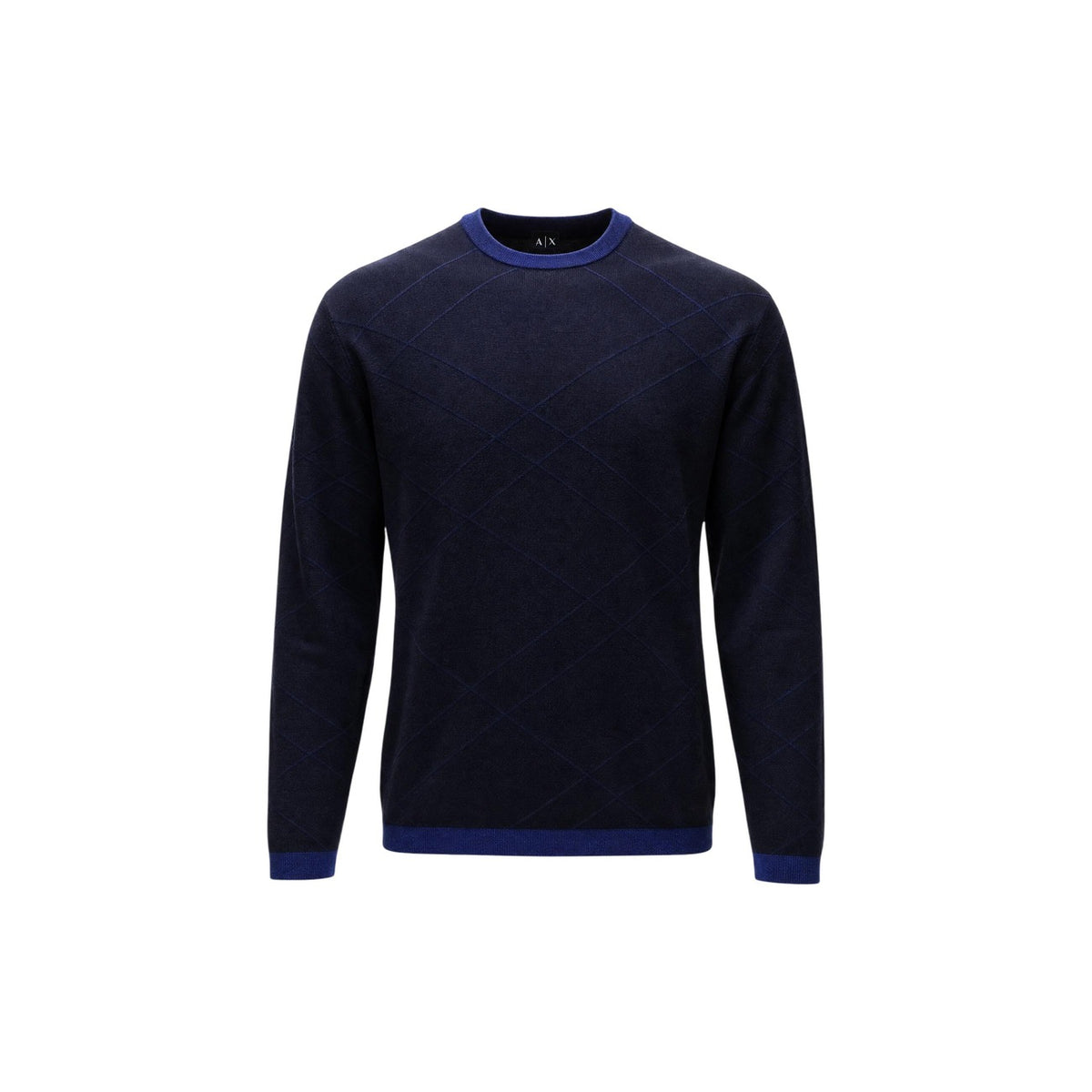 Armani Exchange — Weißer Rundhalspullover für Herren — Ansicht 2