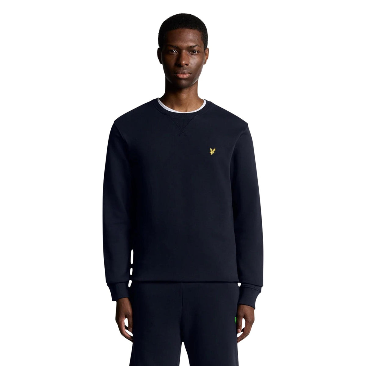 Lyle & Scott — Men's blue round-neck cotton sweatshirt — view 5