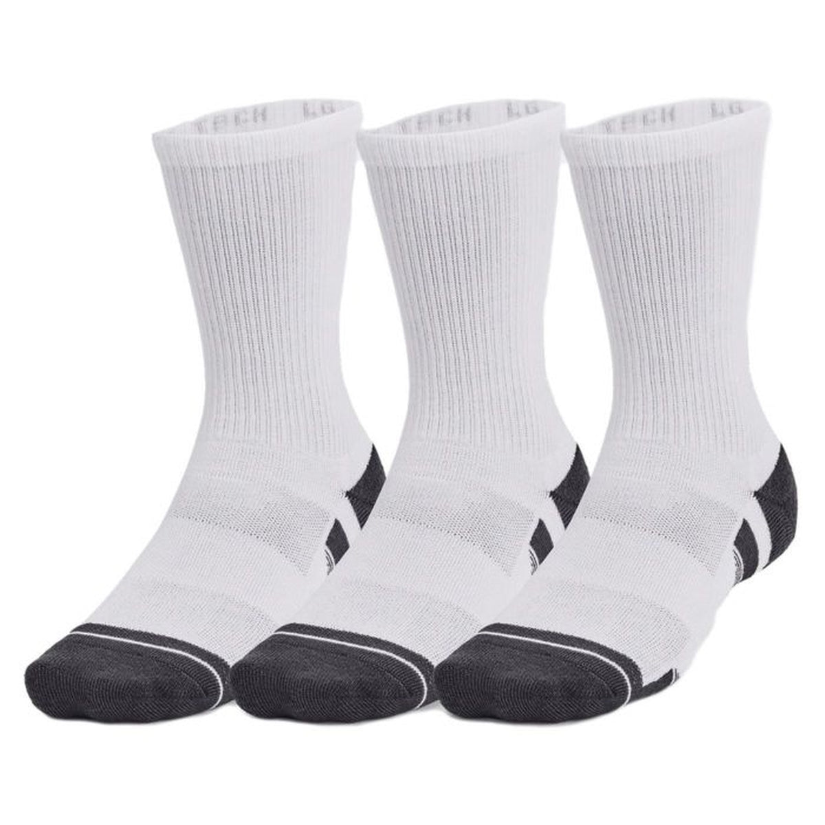 Under Armour — 3 Pair Pack of Performance Tech Socks — White