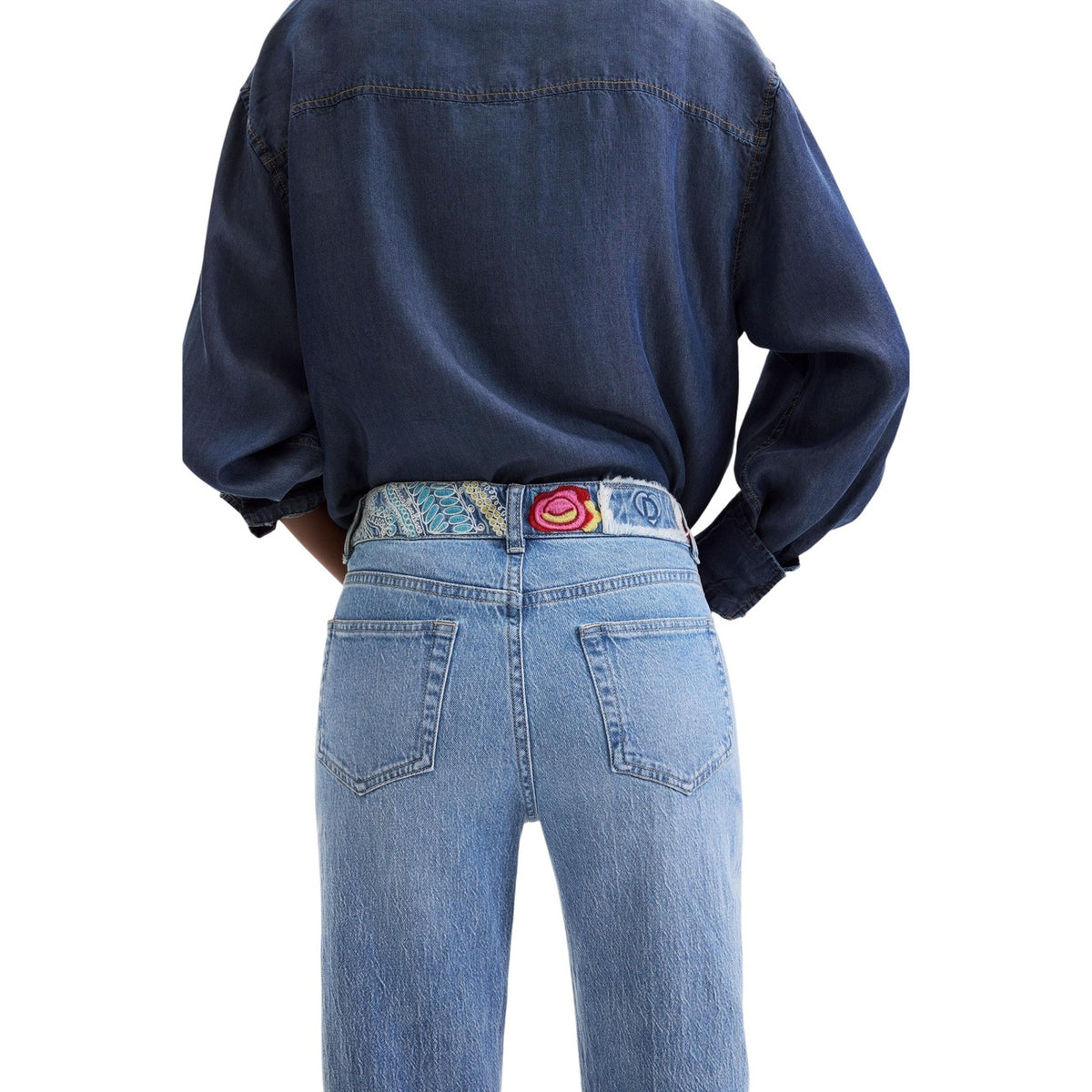 Desigual — Women’s Blue Woodstock Denim Jeans — view 5