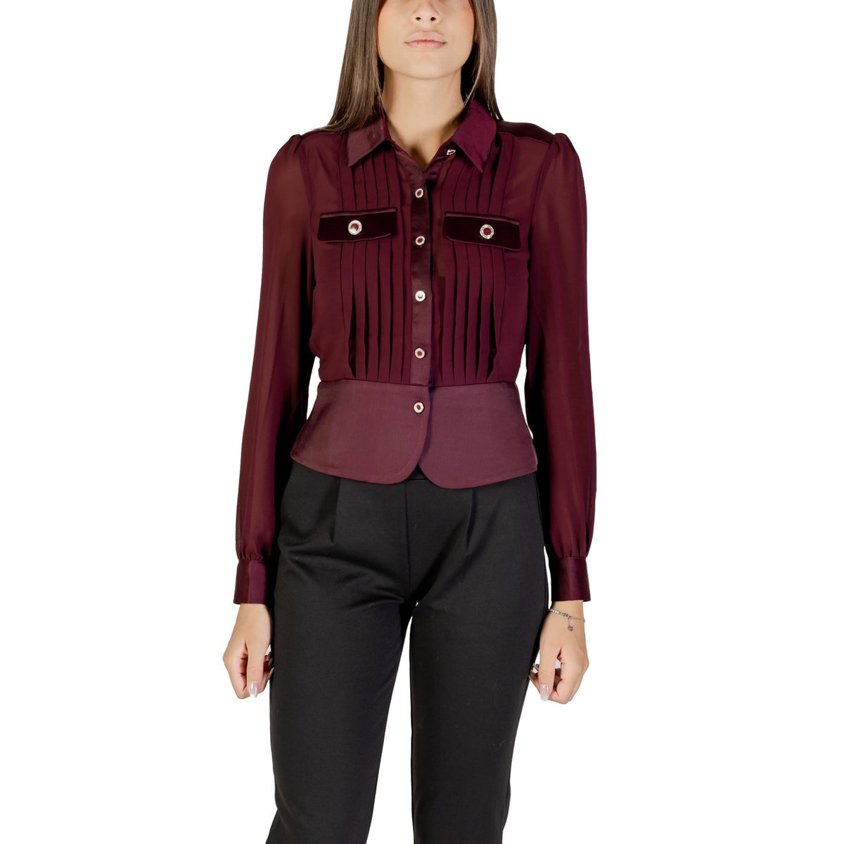 Morgan — Damesblouse met ronde hals