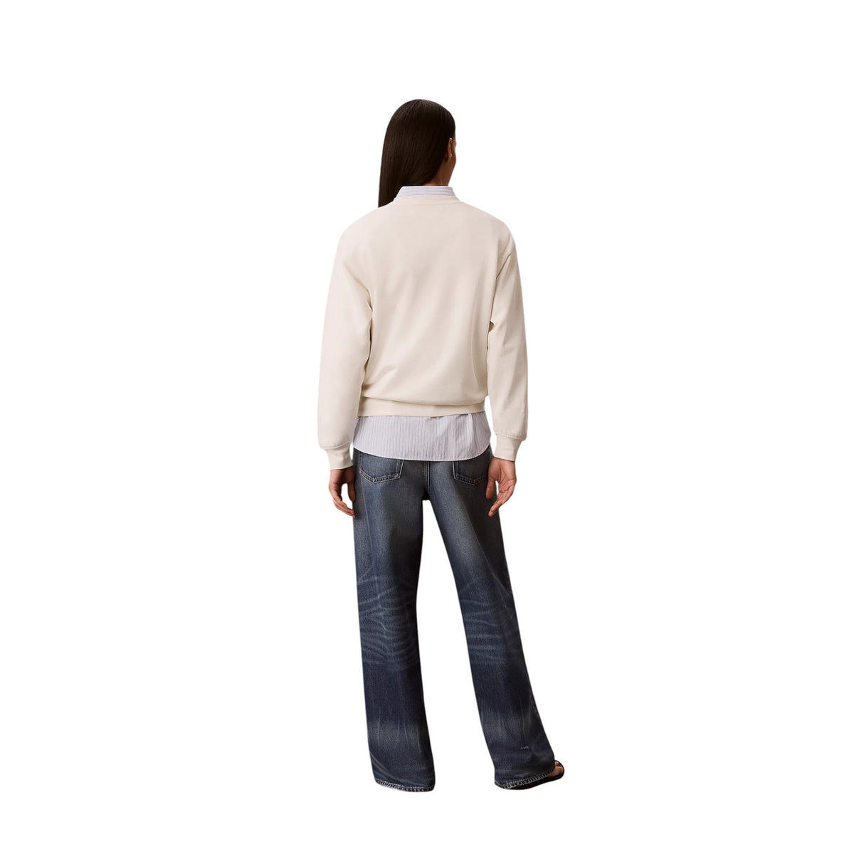 Calvin Klein Jeans — Witte sweater voor dames — afbeelding 4