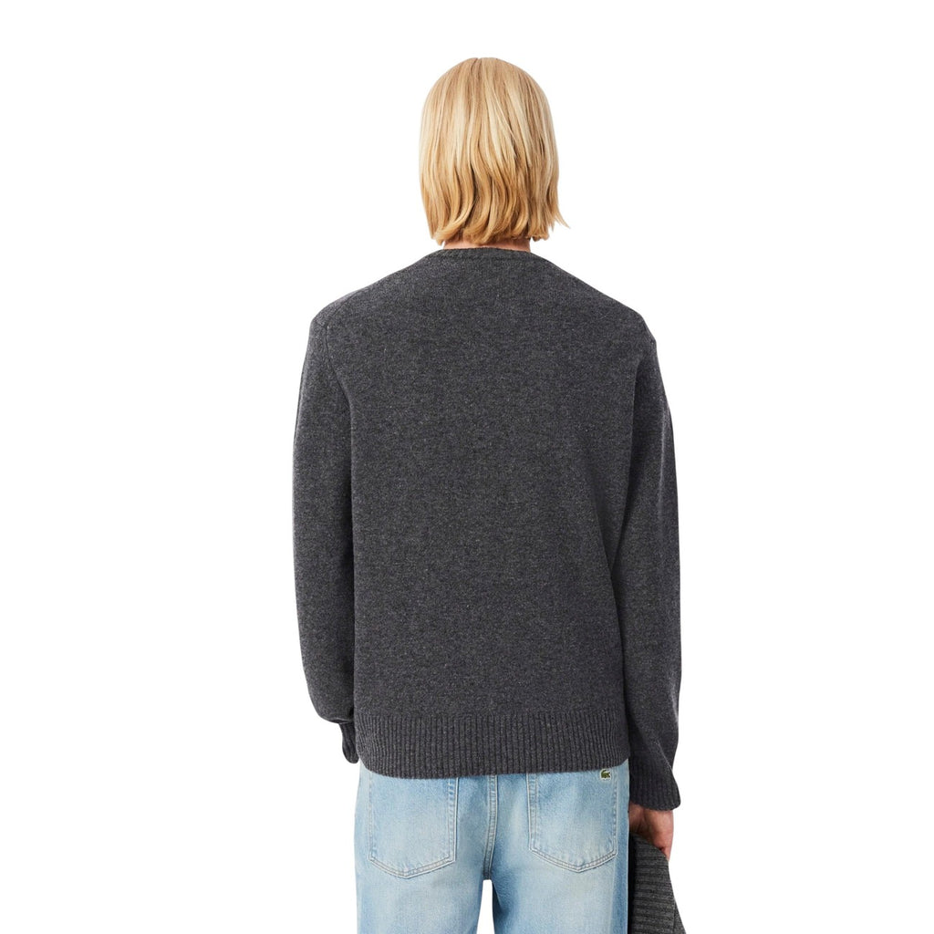 Lacoste — Pull AH2916 en laine homme — vue 5 — Gris