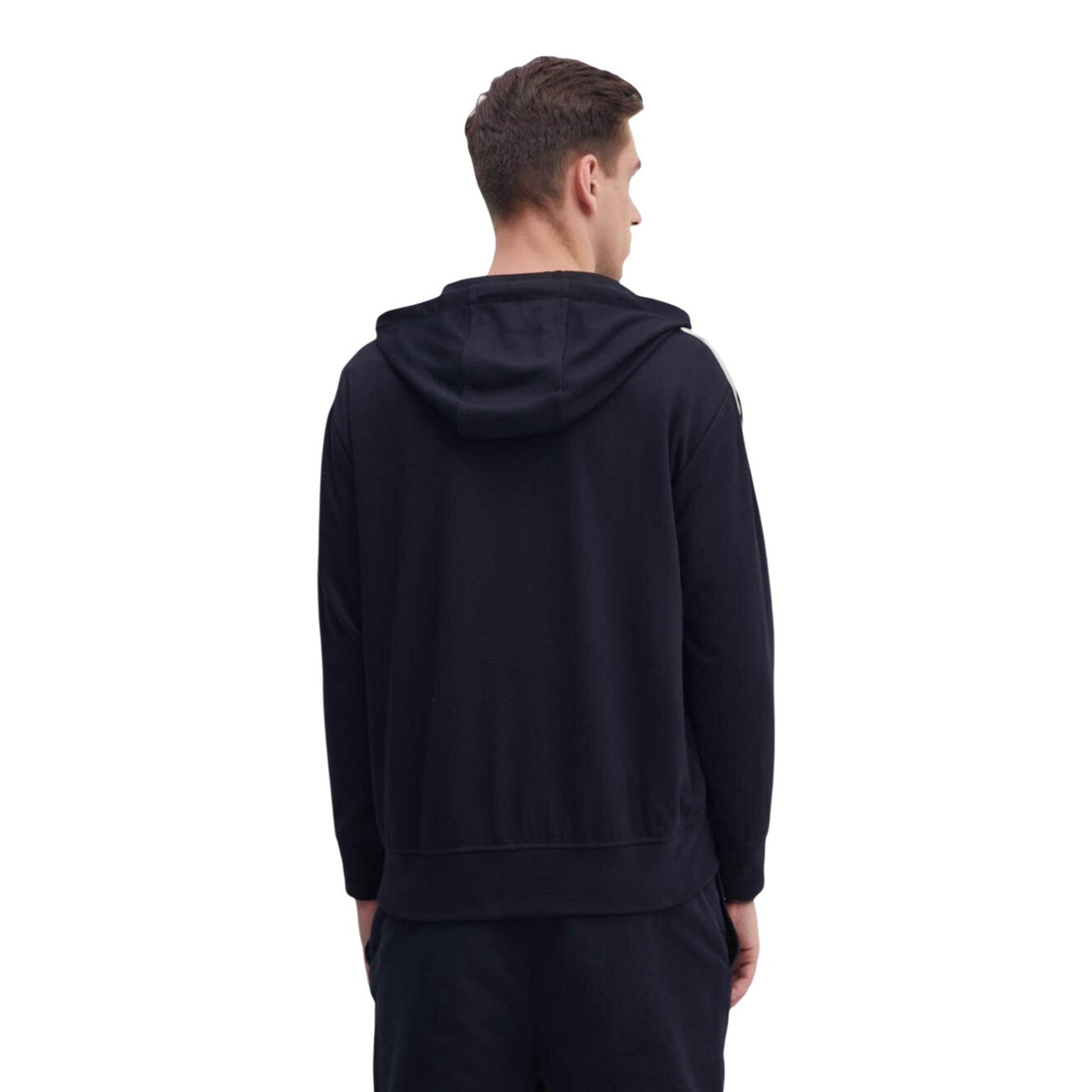 Armani Exchange — Sweat bleu en viscose mélangée homme — vue 3