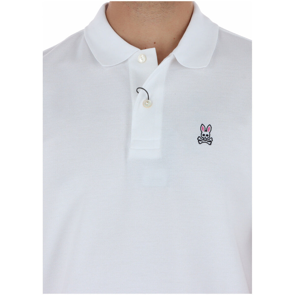Psycho Bunny — Men's white polo shirt B6K001ARPC — view 4