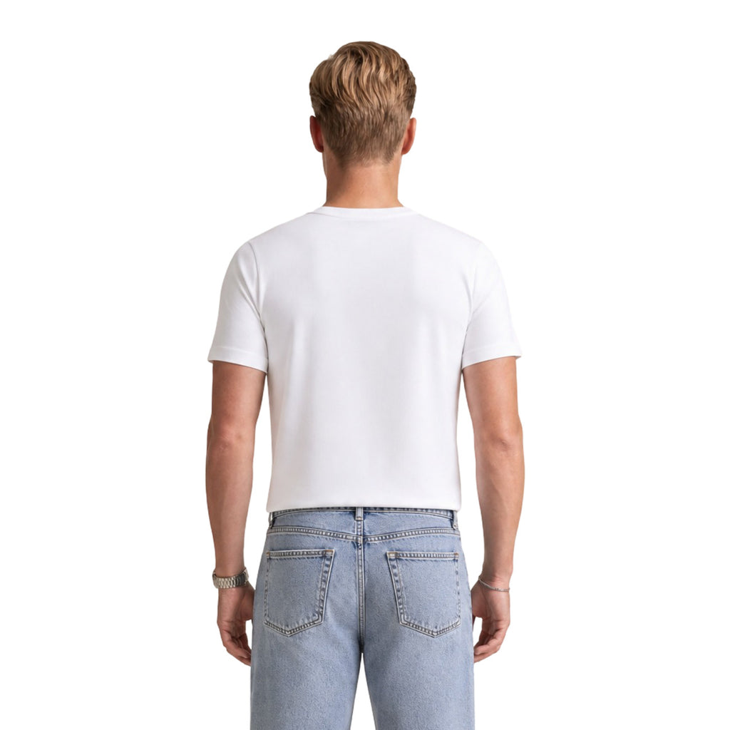 Calvin Klein Jeans — T-shirt blanc à imprimé homme — vue 4