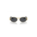 Versace — Lunettes de soleil rondes en métal doré homme