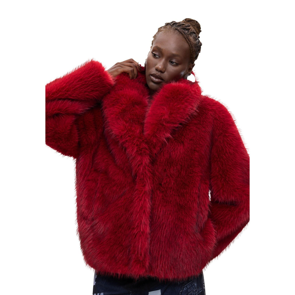 Desigual — Rode mantel Crudelia voor dames — afbeelding 3