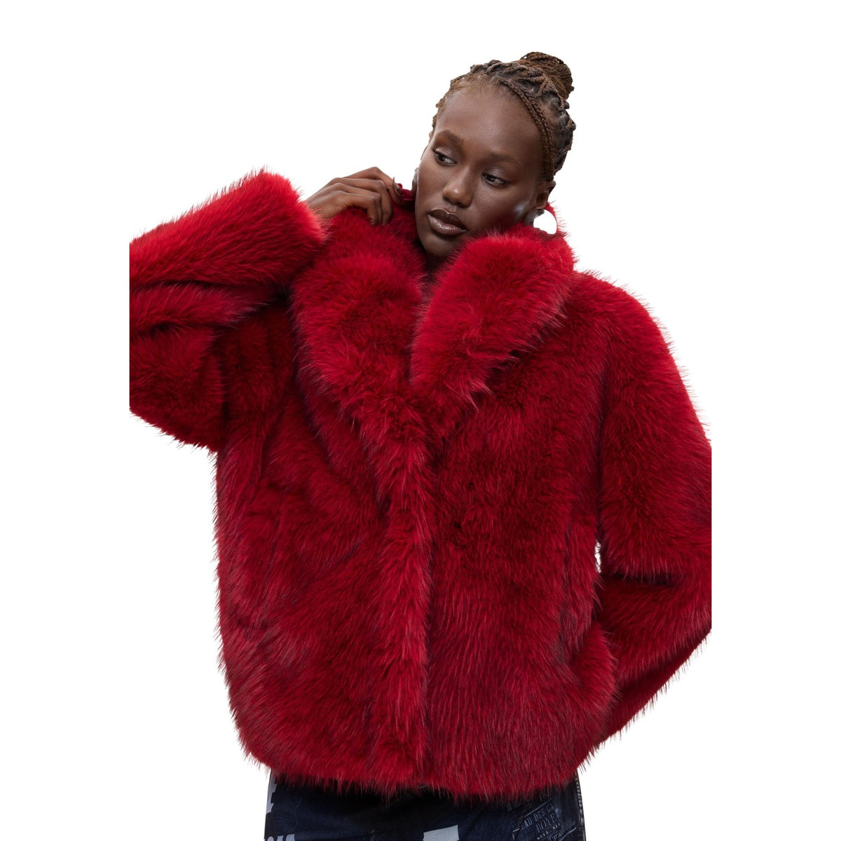 Desigual — Rode mantel Crudelia voor dames — afbeelding 3