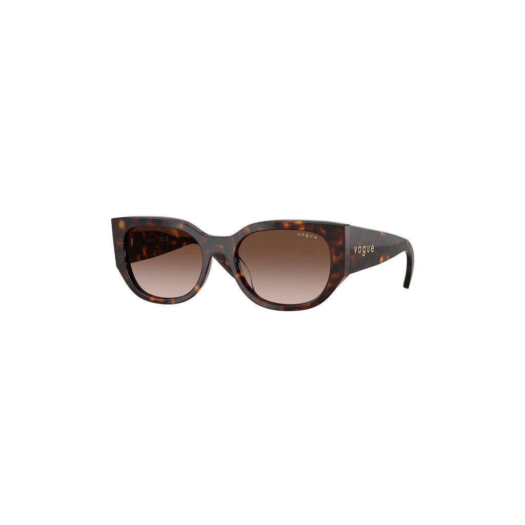 Vogue Eyewear — Women's 53mm Brown Acetate Geometric Sunglasses — view 5