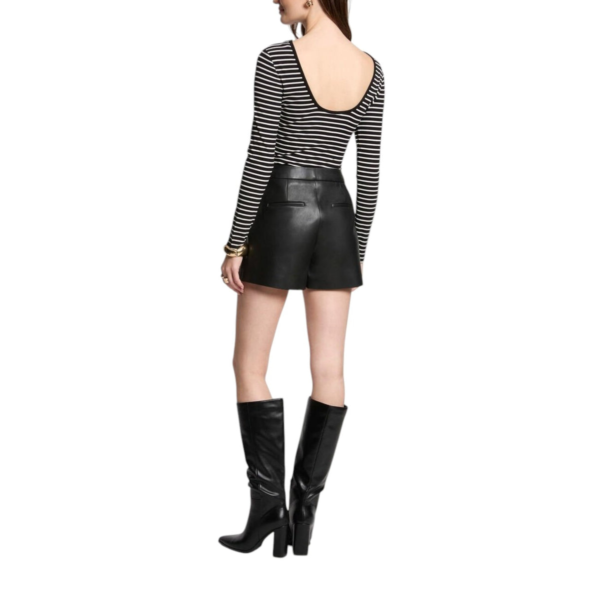 Morgan — Pull col rond noir femme — vue 3