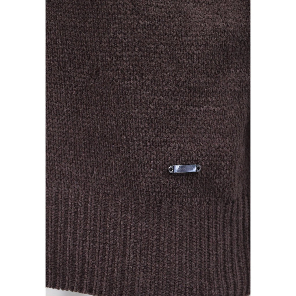 Gianni Lupo — Pull col rond marron homme — vue 3