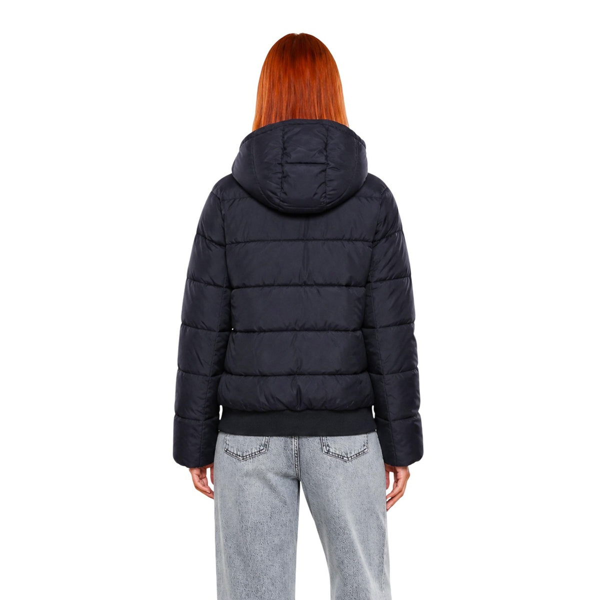 EA7 — jas met capuchon zwart voor dames — afbeelding 3