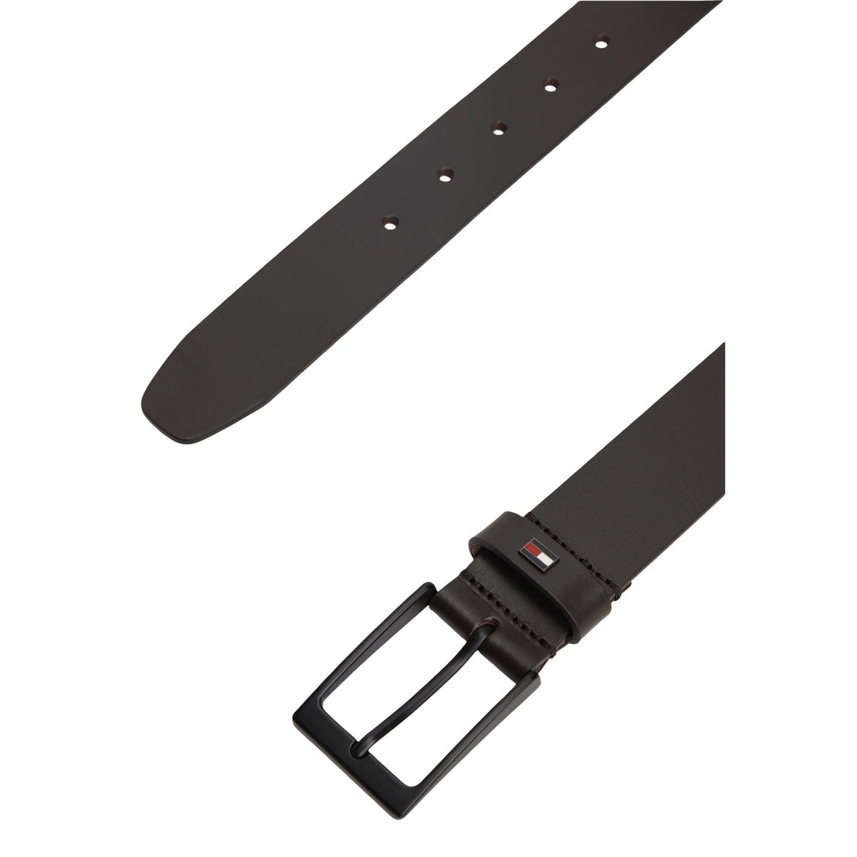 Tommy Hilfiger — Layton 3.5 Leder-Herrengürtel — braun — Ansicht 2