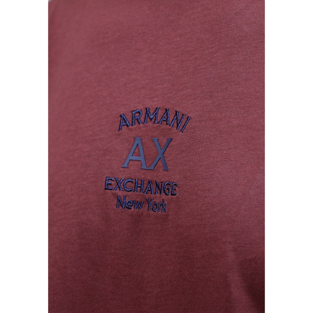 Armani Exchange — T-shirt en coton rouge homme — vue 5
