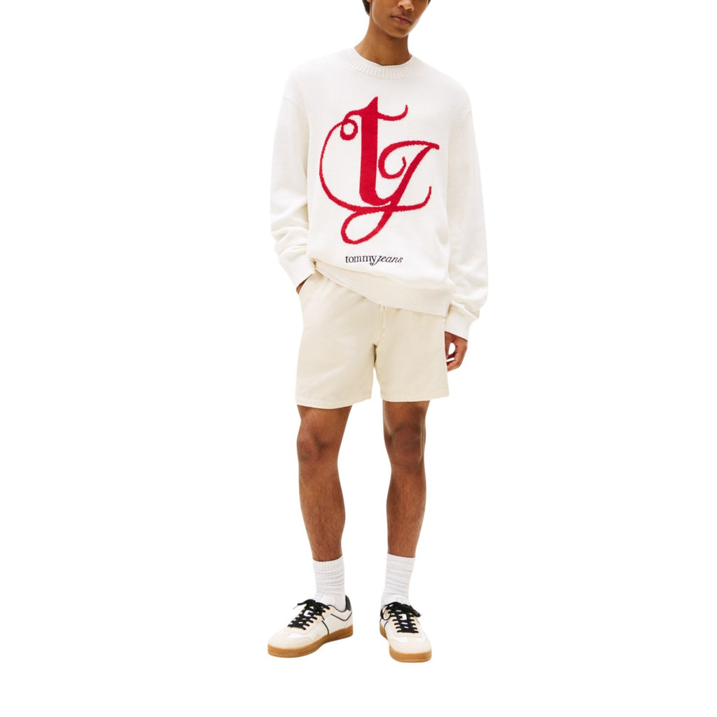 Tommy Jeans — Witte trui DM0DM21883 van biokatoen voor heren — afbeelding 5