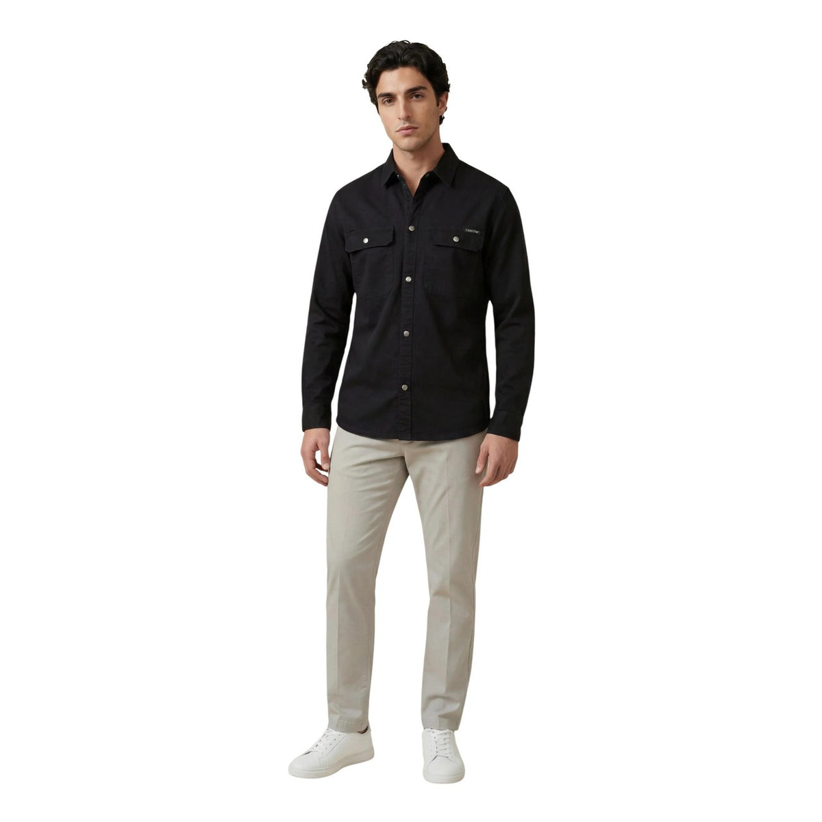 Calvin Klein Jeans — Chemise LV04RE103G Noire homme — vue 3