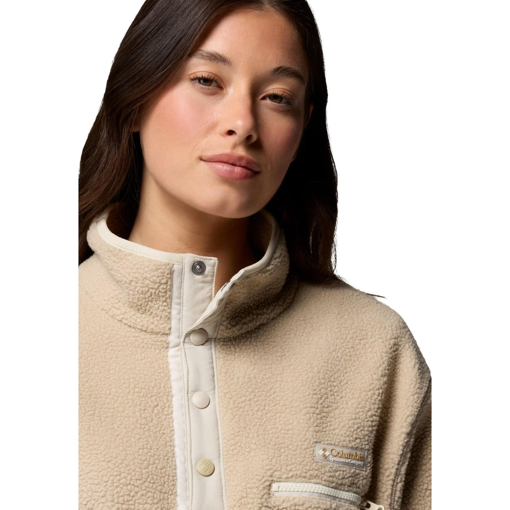 Columbia — Polaire Helvetia II Cropped Half Snap beige femme — vue 3