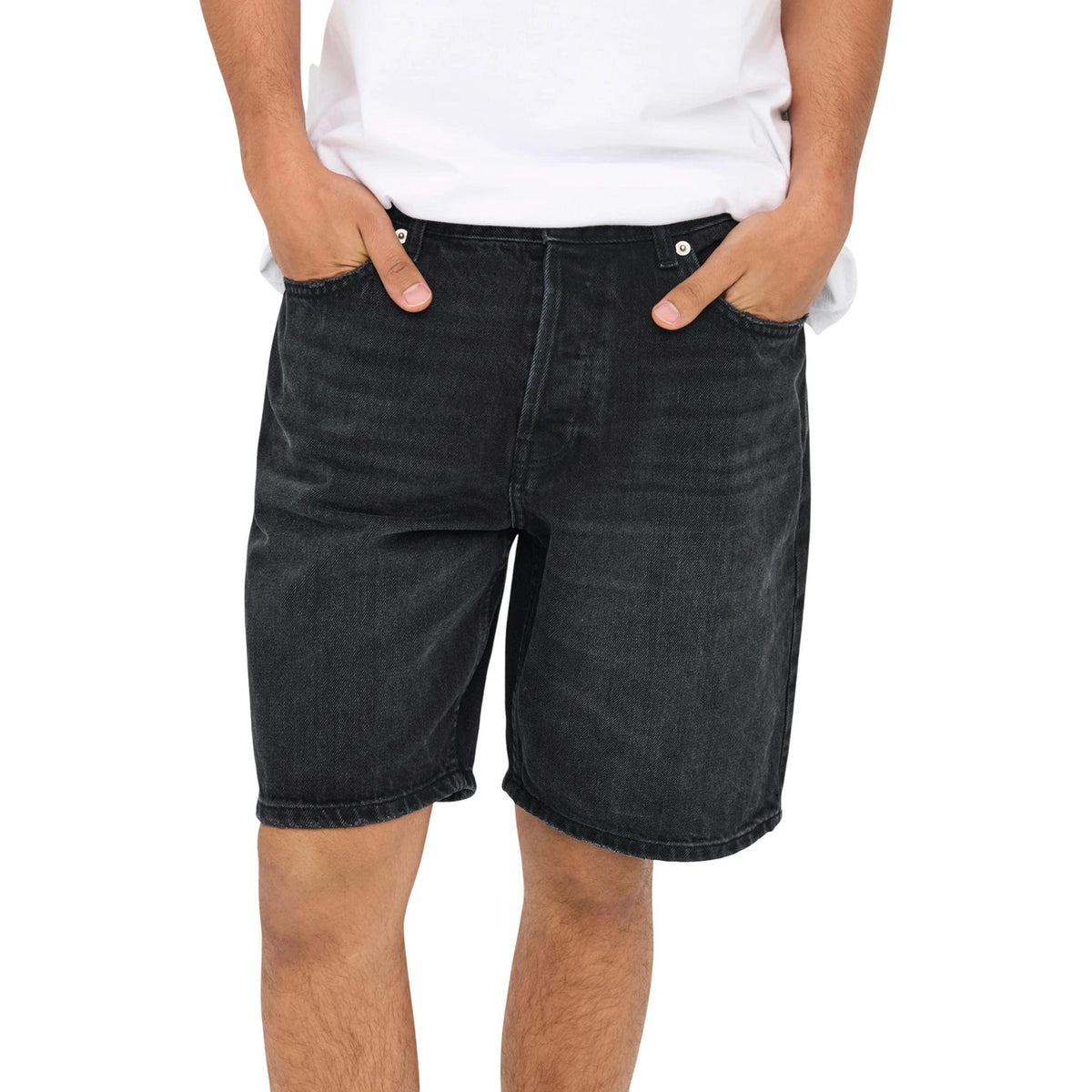 Only & Sons — Short Edge noir homme — vue 4