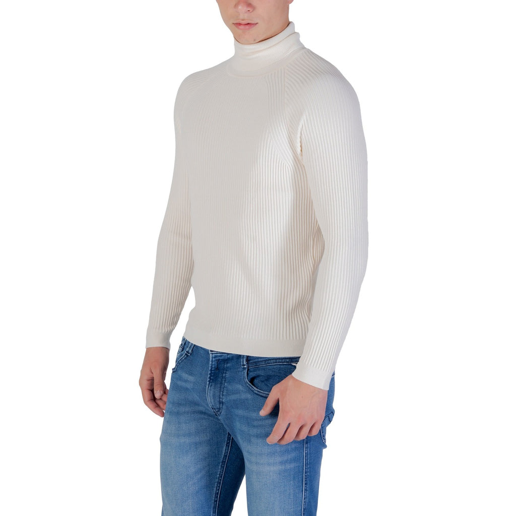 Antony Morato — Men’s ecru high-neck sweater — view 3