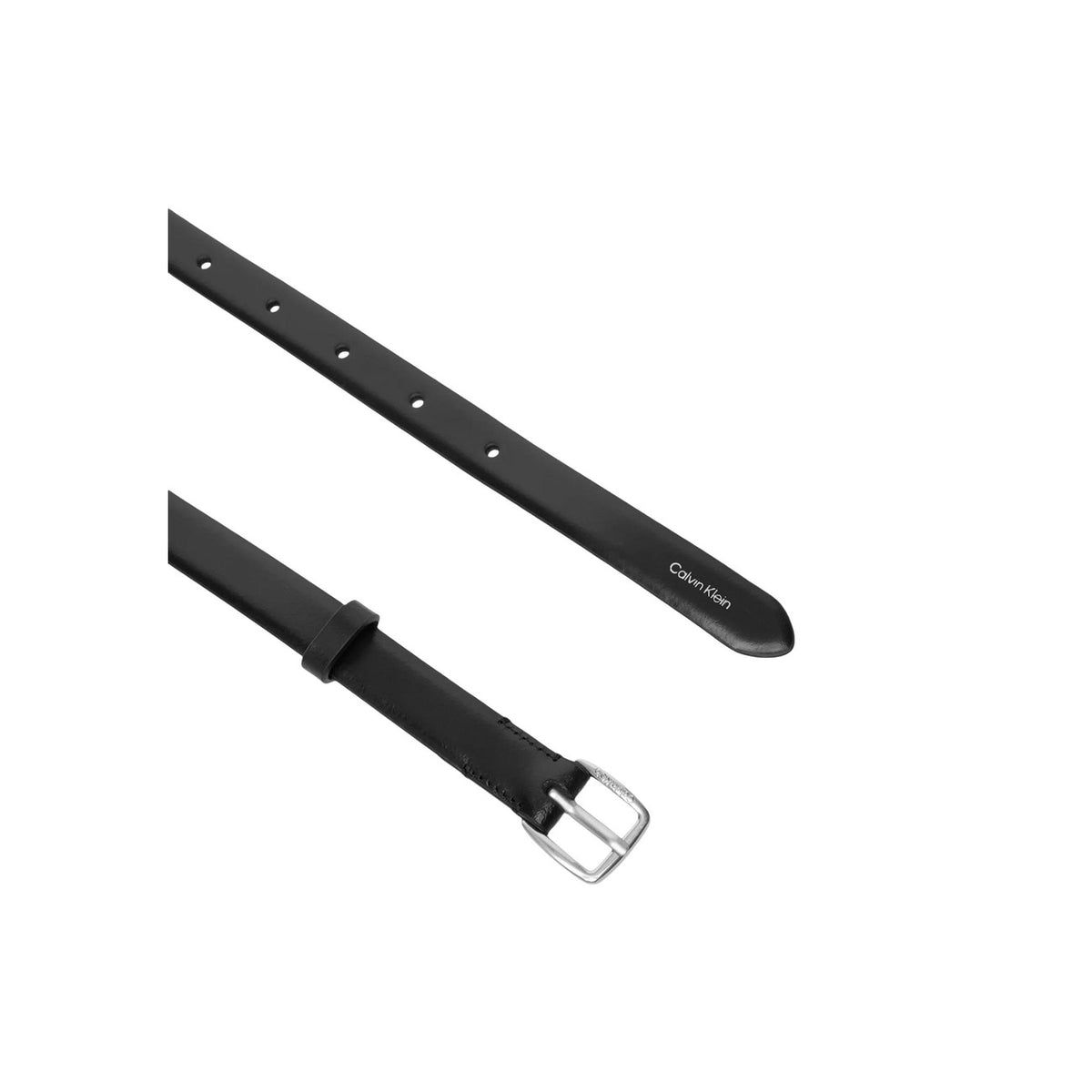 Calvin Klein — Ceinture Essential Buckle 20 mm noire en cuir femme — vue 2