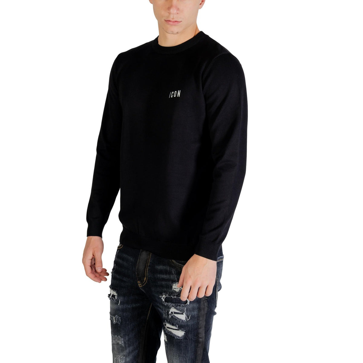 Icon — Pull ICUF2W6M003 noir homme — vue 3