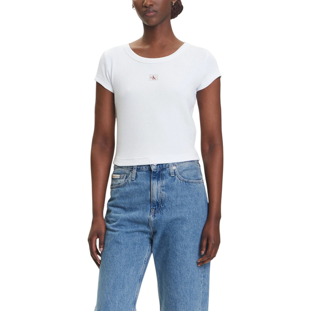 Calvin Klein Jeans — Damesstretch-T-shirt LV047C200G zwart — afbeelding 5