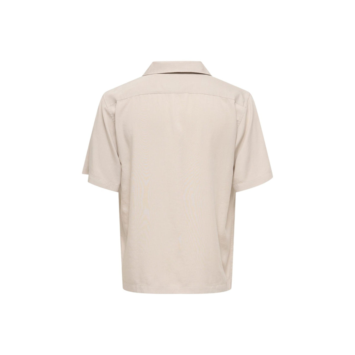 Only & Sons — Chemise Peru col V manches courtes beige homme — vue 4