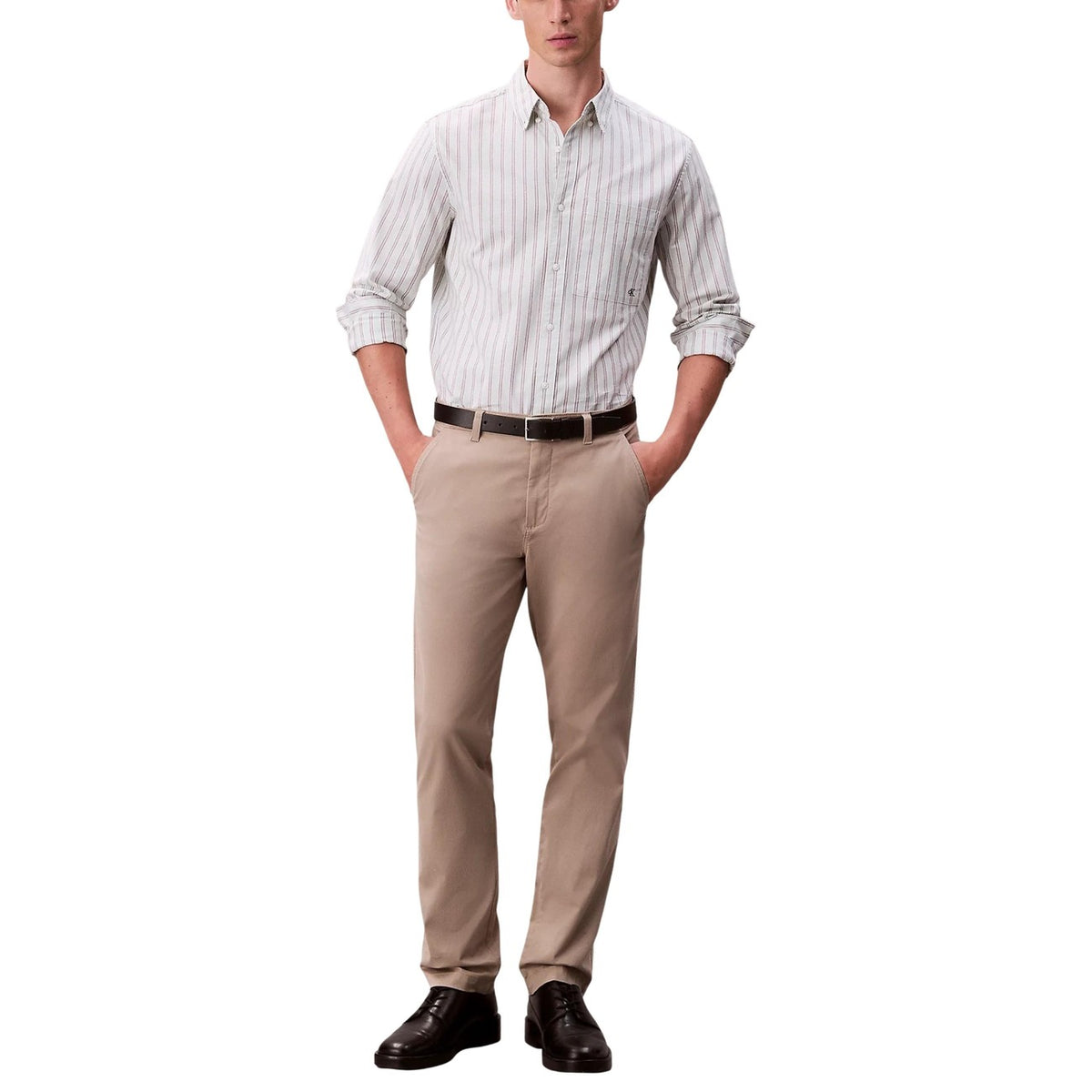 Calvin Klein Jeans — Pantalon LV040EM628 beige stretch homme