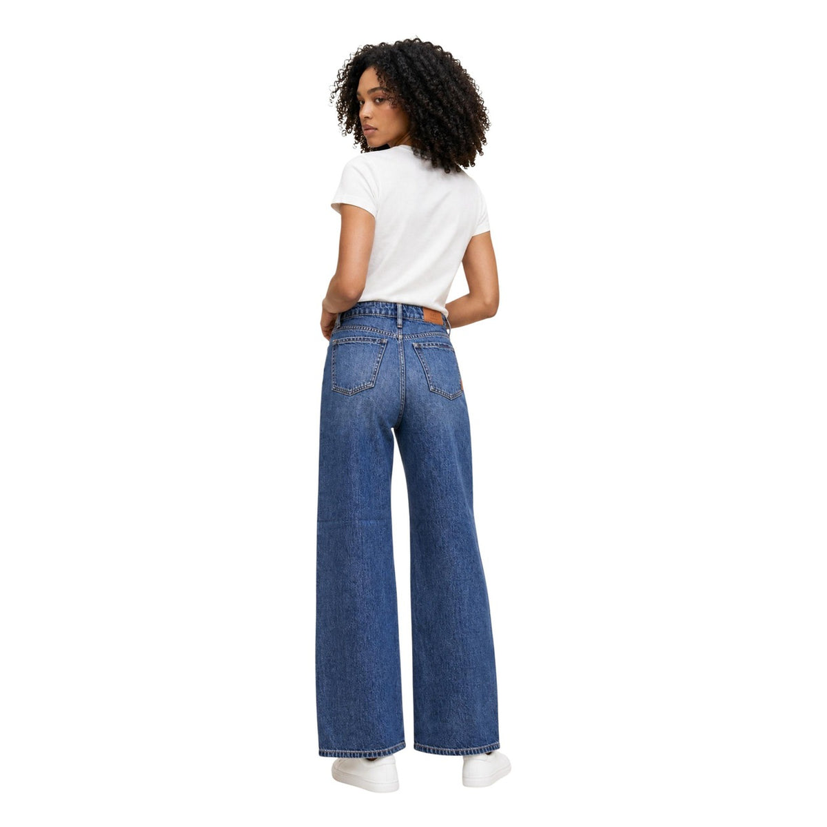 Armani Exchange — Jean droit bleu en coton femme — vue 3